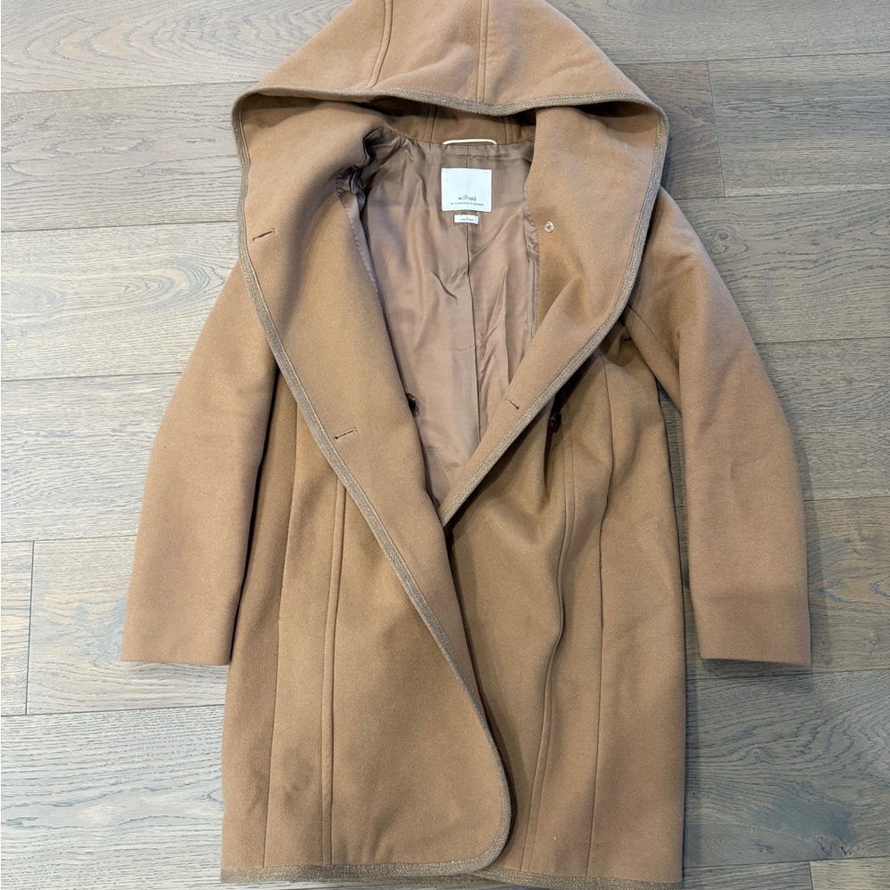 Aritzia Camel Wool Blend Coat